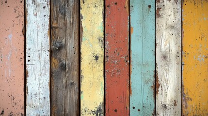 Colorful Rustic Wooden Wall Panels