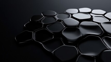 Fototapeta premium Abstract hexagonal patterns studio digital art dark environment close-up modern design concepts