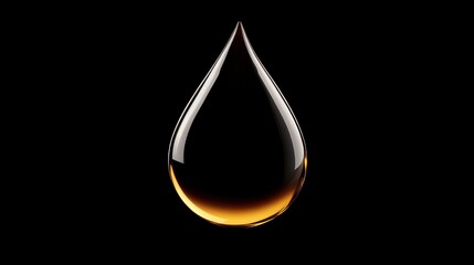 Obraz premium Captivating oil drop captured in black background abstract photography artistic visuals studio environment close-up view