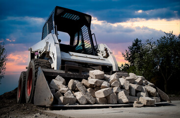 loaders during heavy construction works.