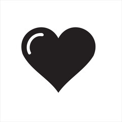 A simple and modern heart icon with clean lines, symbolizing love, care, and passion. Perfect for Valentine's designs, healthcare themes, and romantic projects in both digital and print media.