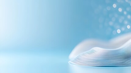 Blue background with a white wave. There are no other objects in the image