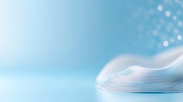 Blue background with a white wave. There are no other objects in the image