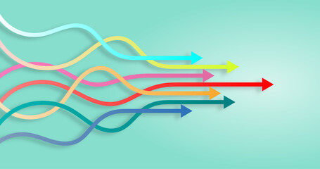 abstract background with color arrows