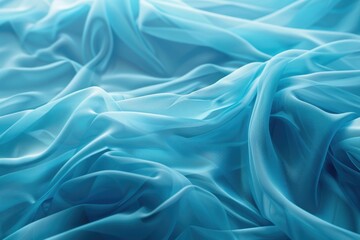 Obraz premium Soft blue silk fabric with aquamarine dress texture.
