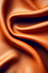 Textured Close-Up of Warm Brown Leather