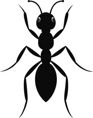 spider isolated on white background. ant cartoon character, vector artwork of ant insect