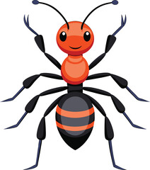 illustration of a bug. ant cartoon character, vector artwork of ant insect