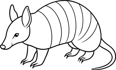 Armadillo silhouette, Texas armadillo silhouette, Tribal armadillo silhouette