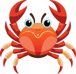 Crab animal, drawing, vector illustration