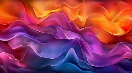 Fototapeta premium Abstract colorful flowing waves, vibrant gradient.
