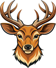 Deer Head , Deer Head Vector Art, Deer Head Illustration