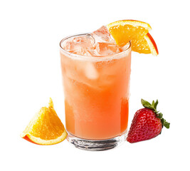 Juice Isolated on White Background - Refreshing Drink