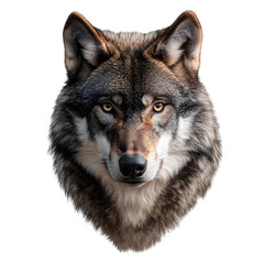 Majestic Wolf Head - Realistic Animal Portrait with Intense Gaze