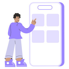 Fototapeta premium Businessman. Flat Vector Illustration