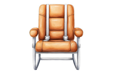 Fototapeta premium Stylish Leather Chair with Unique Straps Design