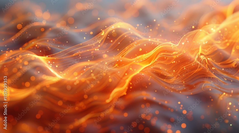 Poster capture the dynamic movement of fire in a macro image
