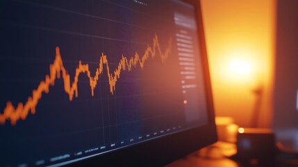 Dynamic Market Analysis with Warm Light Background