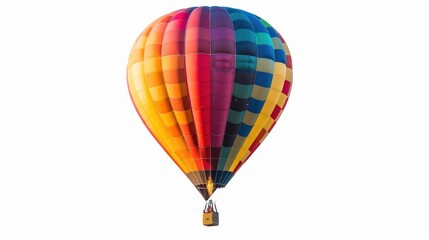 Fototapeta premium Colorful hot air balloon isolated on white background. (1)