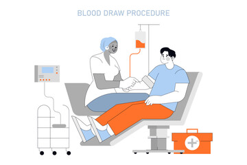 Blood Donor Day. Flat Vector Illustration