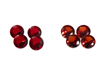red beads on white
