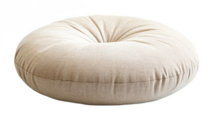Meditation Cushion Isolated on White Background - Mindfulness Accessory