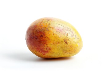 ripe juicy mango on white background