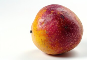 ripe juicy mango on white background