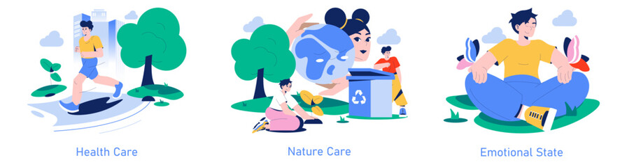 Care Day. Flat Vector Illustration