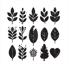 

A collection of leaf icons in various shapes, featuring clean and modern designs. Perfect for eco-friendly projects, nature themes, branding, and digital or print use. Simple and versatile.