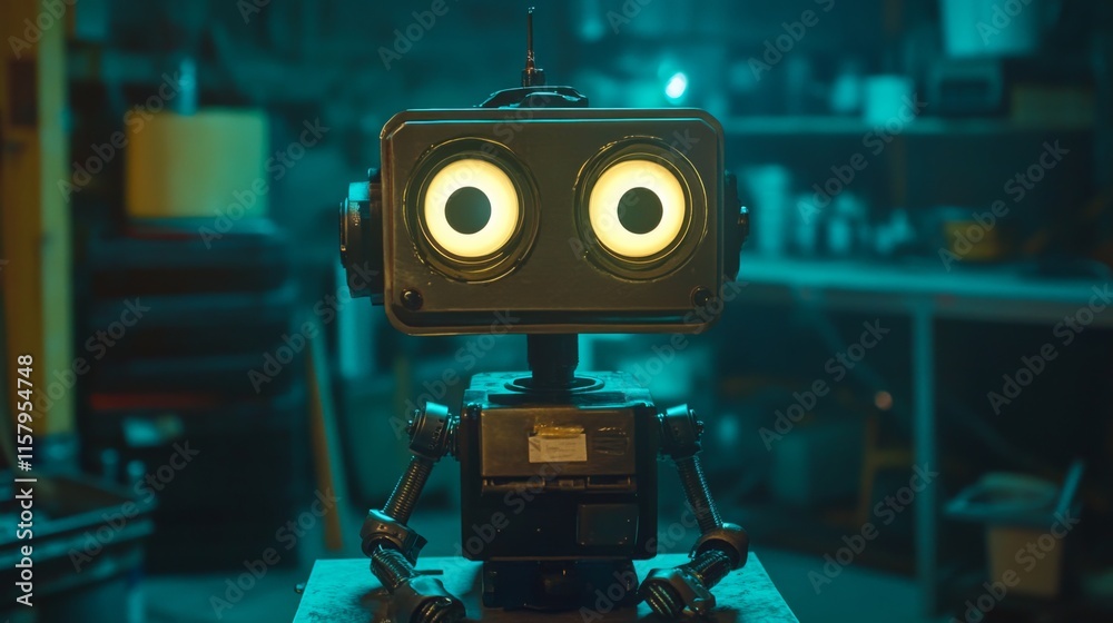 Poster collaborative robots in a modern workshop setting