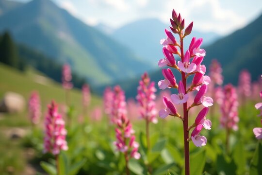 pale pink flowers of the alpine willowherb in full bloom, bloom, , nature