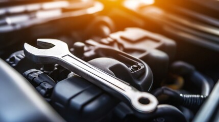 High-Tech Automotive Tools in Clean Workshop Setting