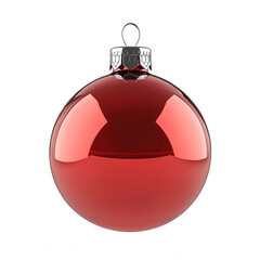 Obraz premium Red christmas ball no background