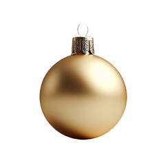 Golden christmas ball no background