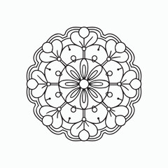 abstract mandala flower illustration