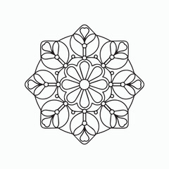 abstract mandala flower illustration