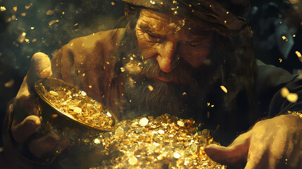 Gold-bearing selected Auriferous. Illustration