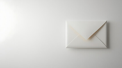 simple white envelope on light background, symbolizing communication and delivery