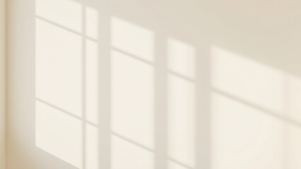 Obraz premium Soft Natural Light Casting Beautiful Shadows on a Minimalist Wall