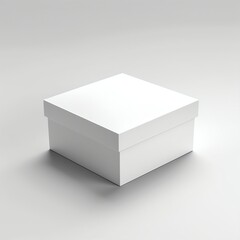 Naklejka premium blank white box for a product image over a solid white background