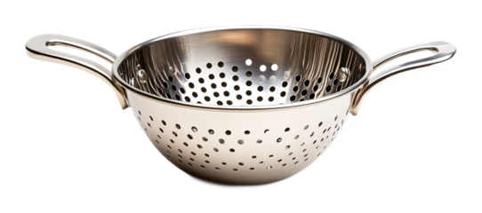 Pasta Strainer for Quick Drainage - Isolated on White Background