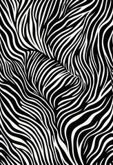 Fototapeta premium Abstract Black And White Zebra Stripe Pattern Design