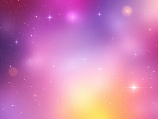 Vibrant purple to yellow gradient background.