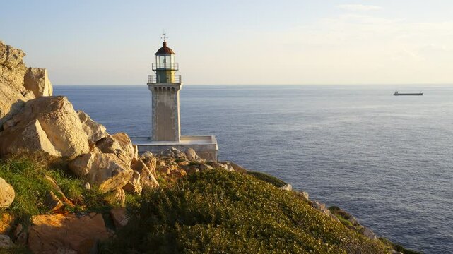 Cape Tainaron Matapan Lighthouse the southernmost point of Greece and second from Europe