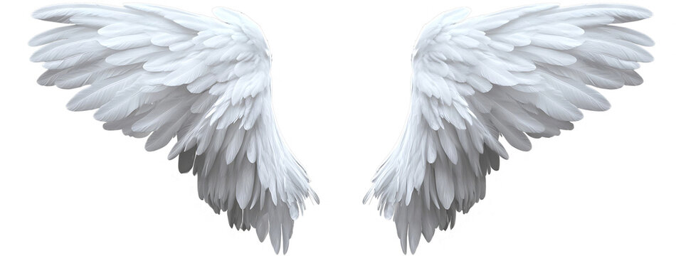 white angle wings transparent background