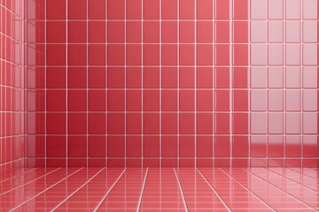 Corner View of Coral Pink Tiled Room