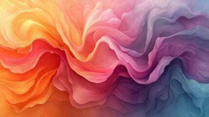 Obraz premium Abstract representation of Easter, pastel colors, swirling patterns, springtime energy, flowing lines