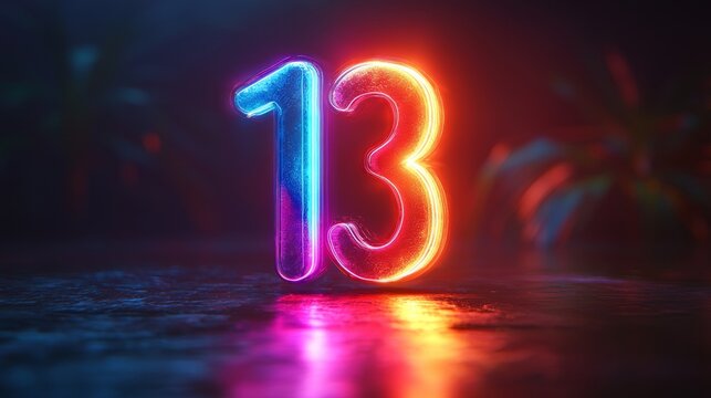 A daily number card design featuring a glowing number, a short motivational message, and a colorful gradient background for quick Instagram tips