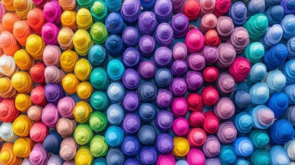 A vibrant background filled with colorful people in bold shades, forming an abstract pattern that represents excitement, inclusivity, and the lively spirit of human interaction and togetherness.